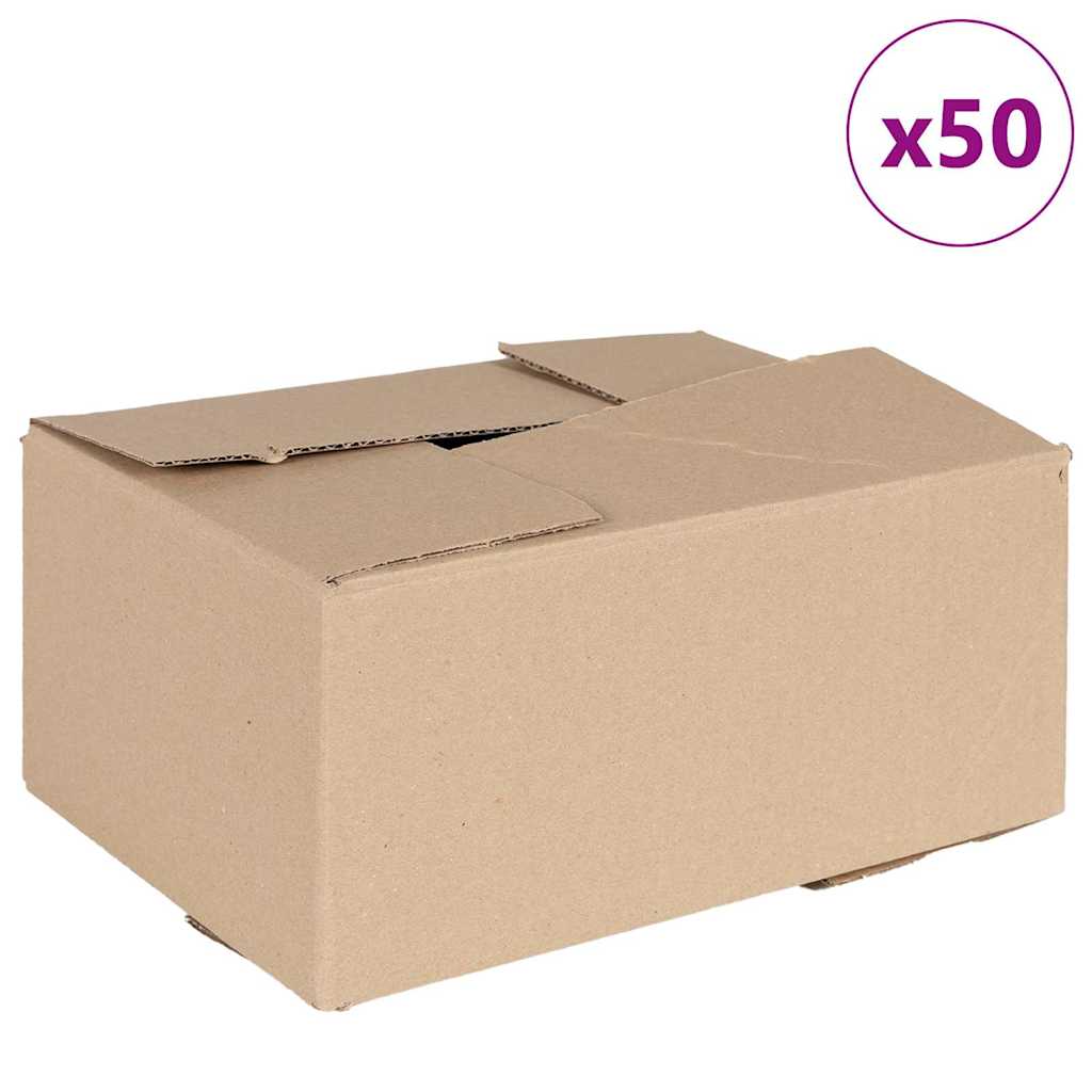 vidaXL Folding Box 50 pcs Natural 30 x 21.5 x 14 cm Cardboard 2