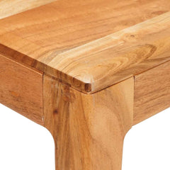 vidaXL Dining Table 110 x 55 x 76 cm Solid Acacia Wood Brown 6
