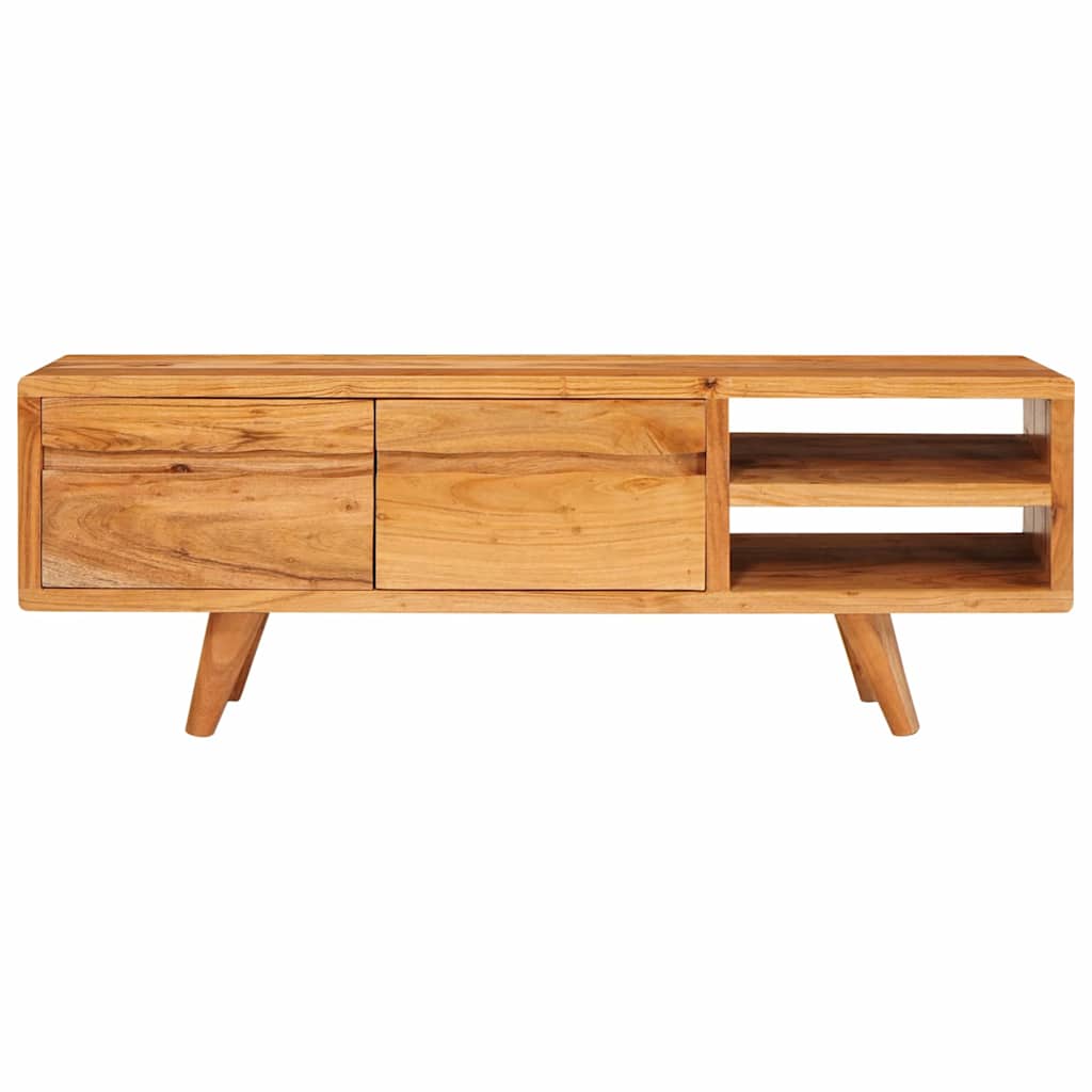 vidaXL TV Cabinet with Shelf Brown 110 x 30 x 40 cm Solid Acacia Wood 5