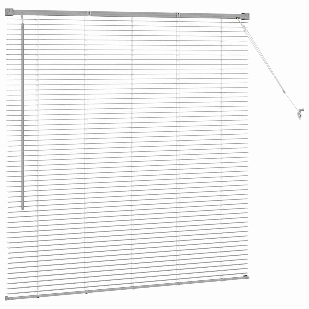 vidaXL Venetian Blinds Silver 130 x 125 cm Aluminium 6