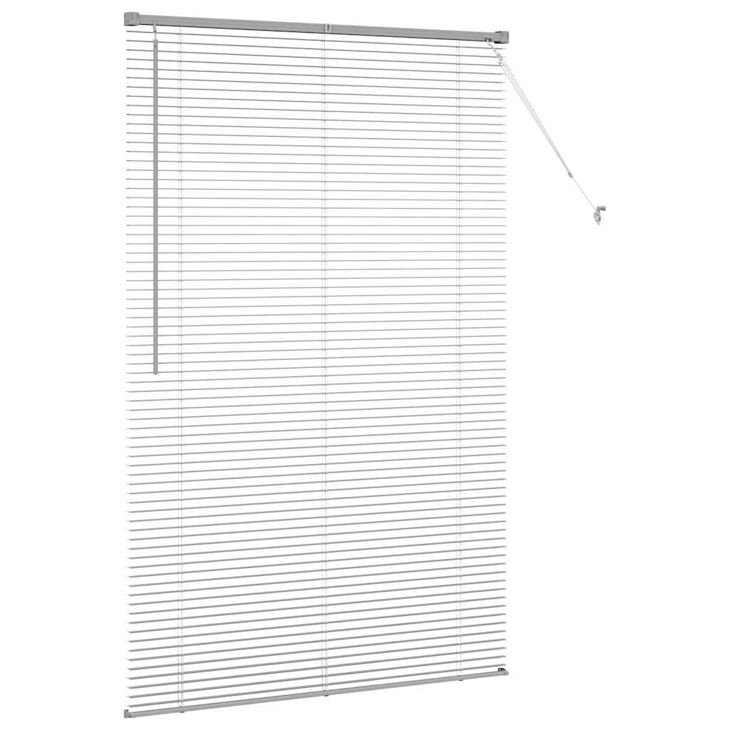 vidaXL Venetian Blinds Silver 175 x 115 cm Aluminium 6
