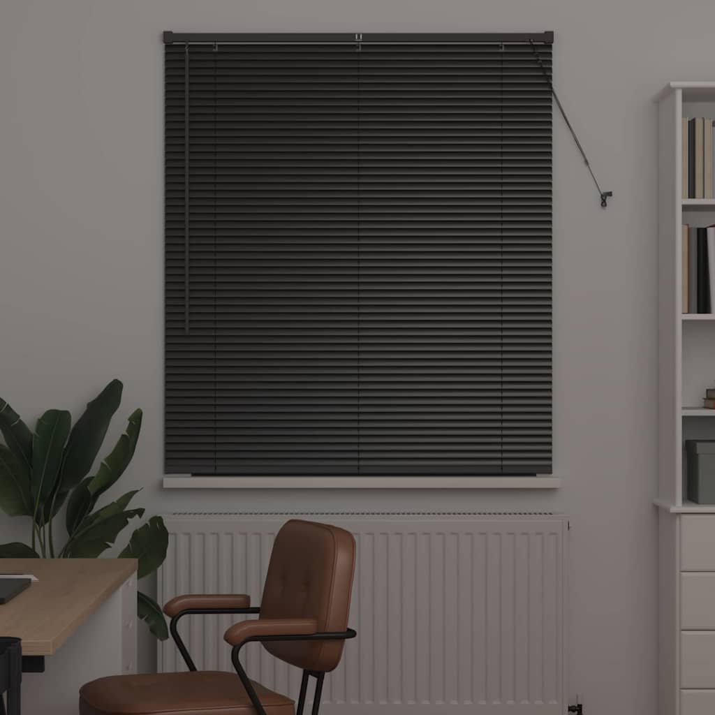 vidaXL Venetian Blinds Black 130 x 115 cm Aluminium 3