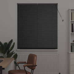 vidaXL Venetian Blinds Black 175 x 110 cm Aluminium 3