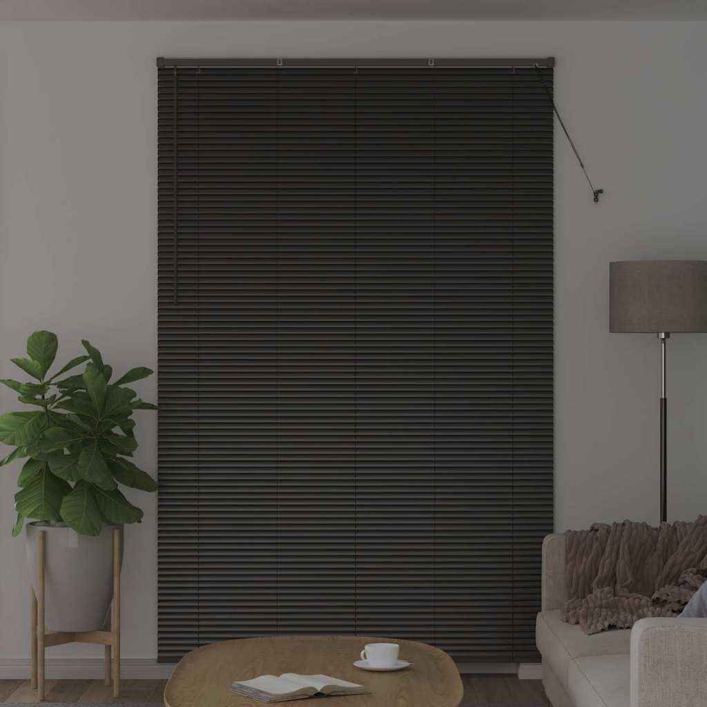 vidaXL Venetian Blinds Black 220 x 145 cm Aluminium 3