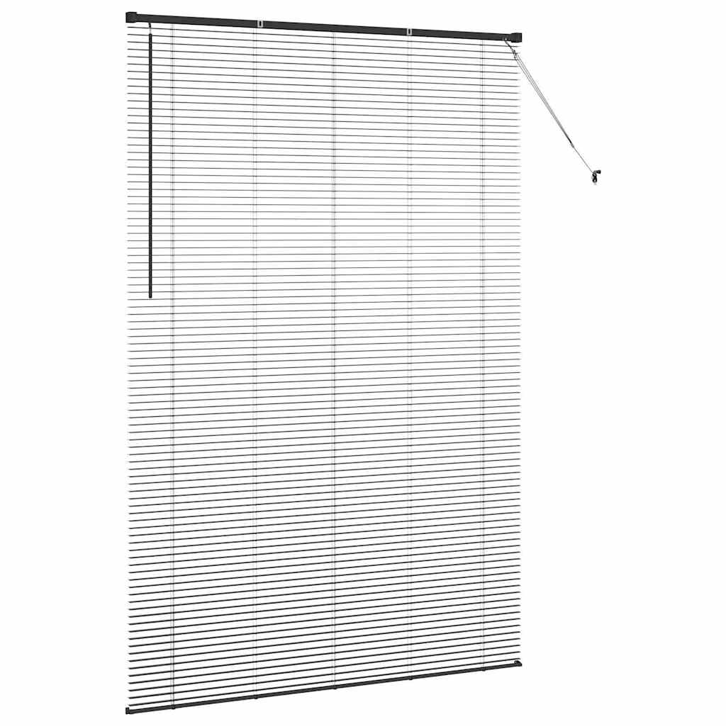 vidaXL Venetian Blinds Black 220 x 145 cm Aluminium 6