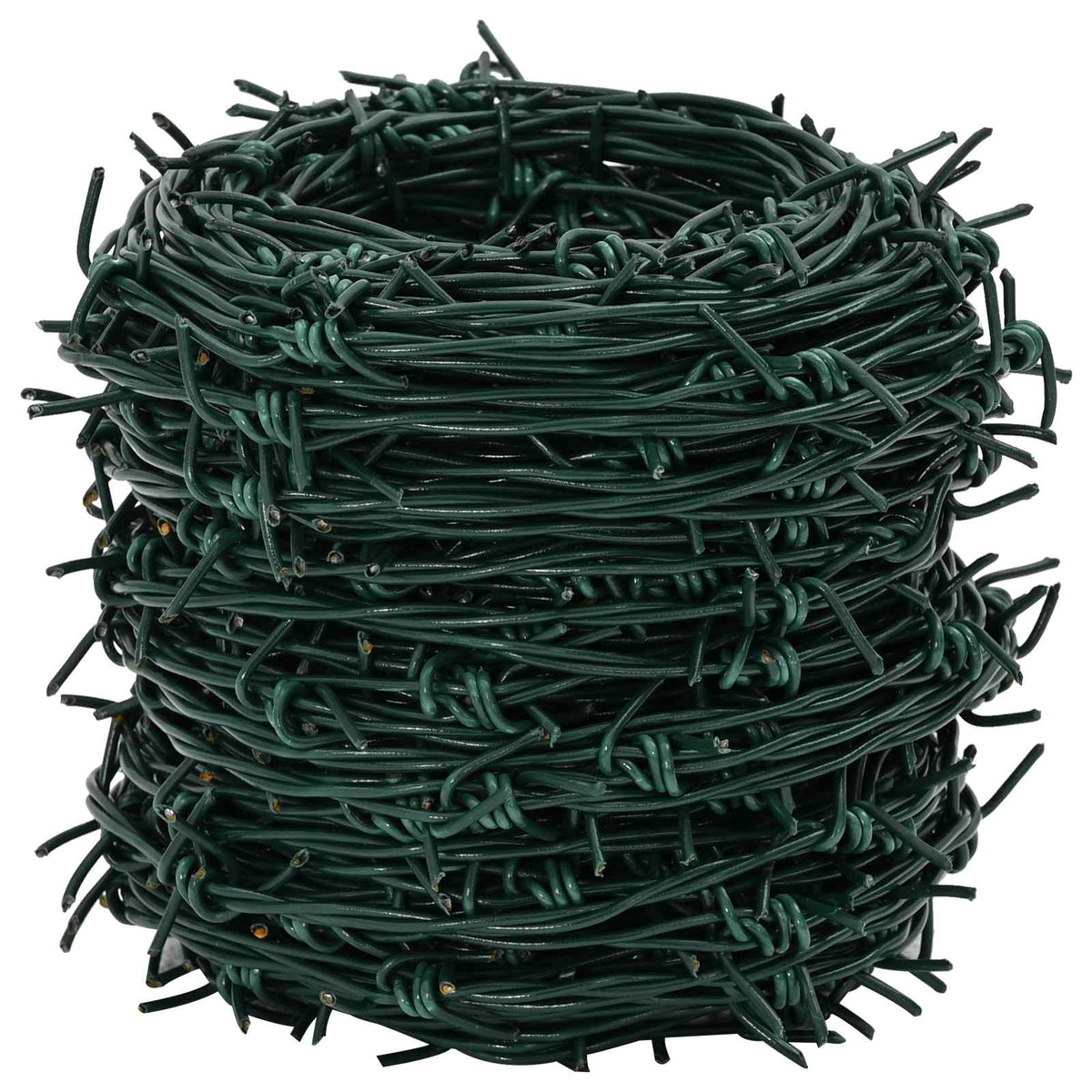 vidaXL Barbed Wire Green 500 m PVC-coated Steel 3