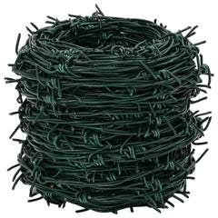 vidaXL Barbed Wire Green 500 m PVC-coated Steel 3