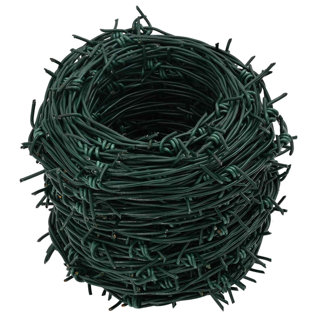 vidaXL Barbed Wire Green 500 m PVC-coated Steel 4