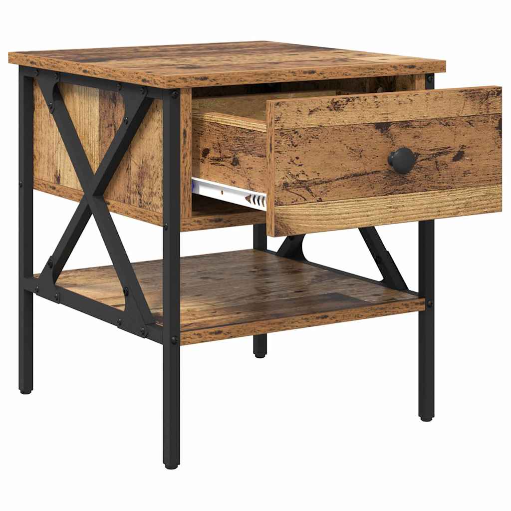 vidaXL Bedside Cabinet 2 pcs Old wood 40 x 42 x 45 cm 6