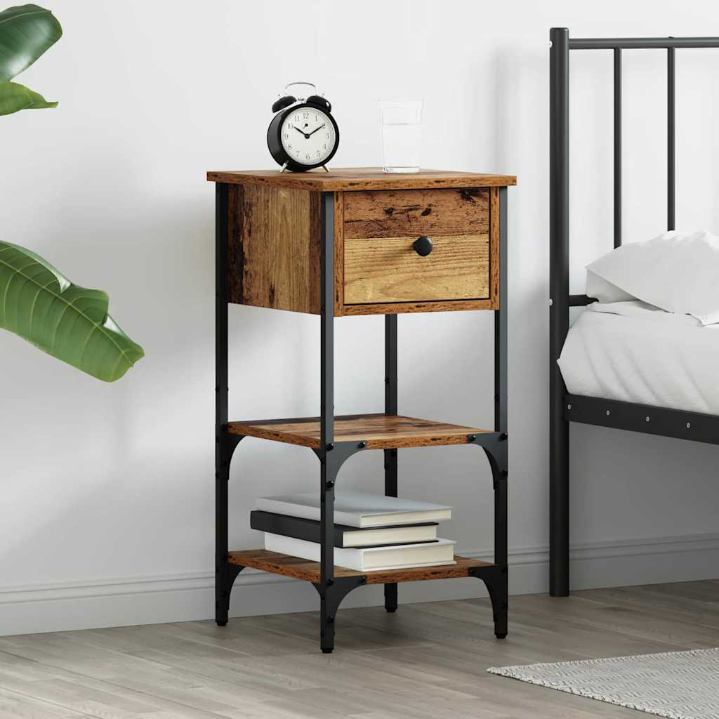 vidaXL Bedside Cabinet Brown 33.5 x 36 x 70 cm Engineered Wood 1