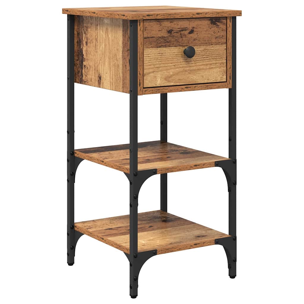vidaXL Bedside Cabinet Brown 33.5 x 36 x 70 cm Engineered Wood 2
