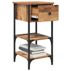 vidaXL Bedside Cabinet Brown 33.5 x 36 x 70 cm Engineered Wood 3