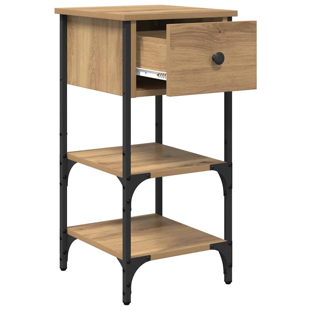 vidaXL Bedside Cabinet Brown 33.5 x 36 x 70 cm Engineered Wood 5