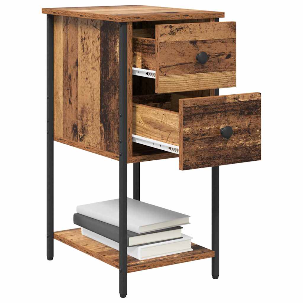 vidaXL Bedside Cabinet Old wood 32 x 42 x 70 cm Engineered wood 3