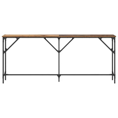 vidaXL Console Table Old Wood 180 x 23 x 75 cm 5