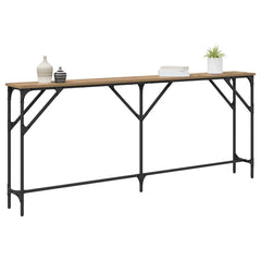 vidaXL Console Table Artisan oak 180 x 23 x 75 cm 3