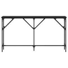 vidaXL Console Table Black oak 140 x 23 x 75 cm 5