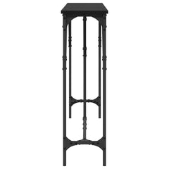 vidaXL Console Table Black oak 140 x 23 x 75 cm 6