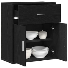 vidaXL Sideboard Black Oak 60 x 31 x 70 cm Engineered Wood 3