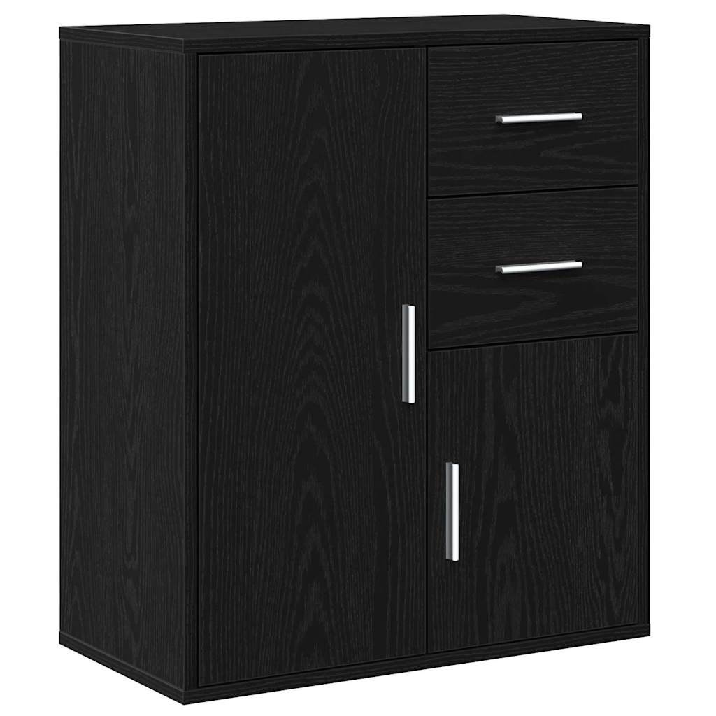 vidaXL Sideboard Black Oak 60 x 31 x 70 cm Engineered Wood 2