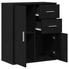 vidaXL Sideboard Black Oak 60 x 31 x 70 cm Engineered Wood 5