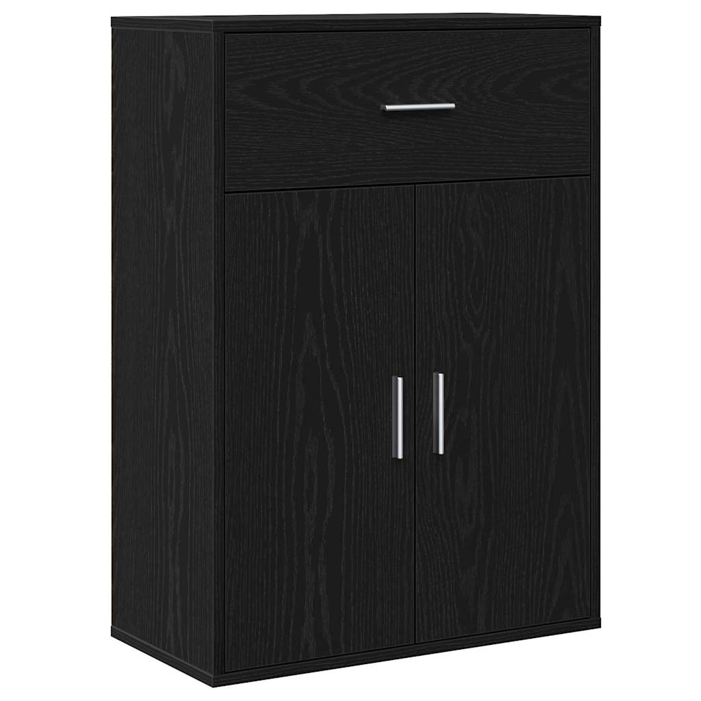 vidaXL Sideboard Black Oak 60 x 30 x 84 cm Engineered Wood 2