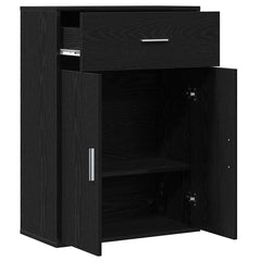 vidaXL Sideboard Black Oak 60 x 30 x 84 cm Engineered Wood 5