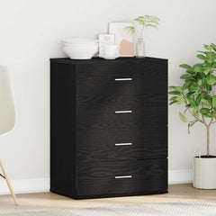 vidaXL Sideboard Black Oak 60 x 39 x 80 cm Engineered Wood 4