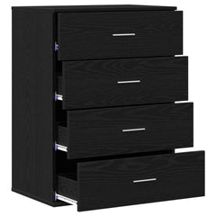 vidaXL Sideboard Black Oak 60 x 39 x 80 cm Engineered Wood 5