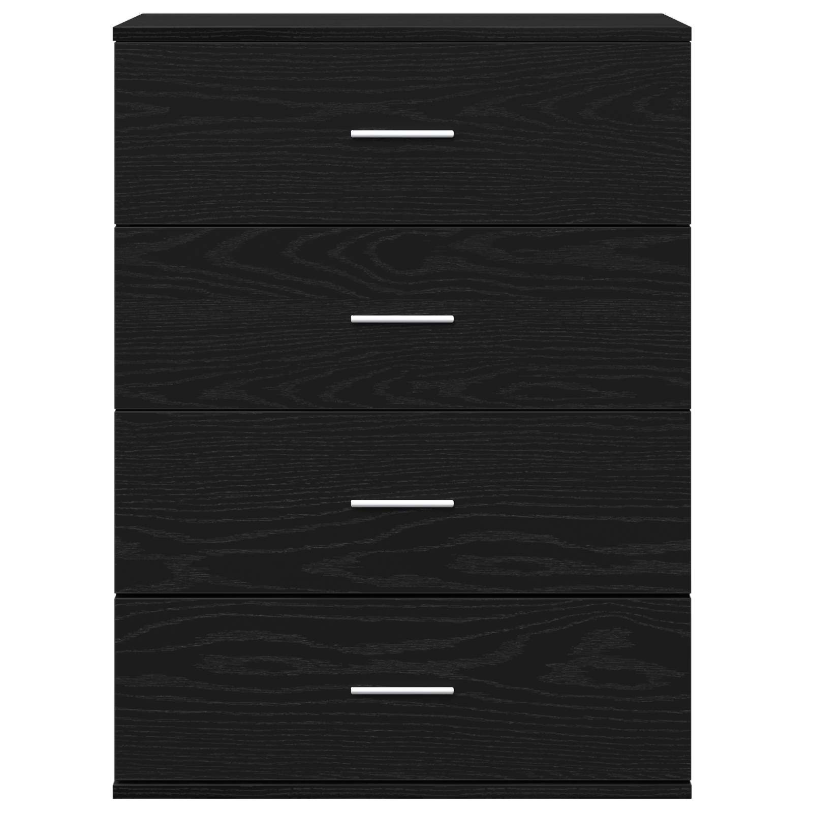 vidaXL Sideboard Black Oak 60 x 39 x 80 cm Engineered Wood 6