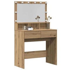 Dressing Table with LED 80x41x134,5 cm Artisan oak