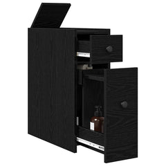 vidaXL Bathroom Cabinet 21.5 x 50 x 60 cm Engineered wood Black Oak 3