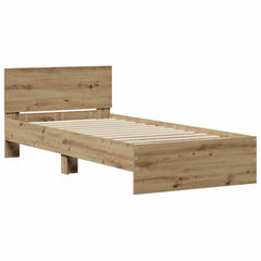 vidaXL Bed Frame with Headboard with Headboard Artisan Oak 75 x 190 cm 4