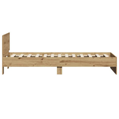Bed Frame with Headboard Artisan Oak 75 x 190 cm