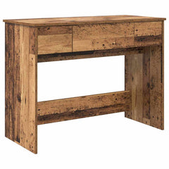 vidaXL Cosmetic Table with Drawer with Mirror Old Wood 100 x 45 x76 cm 2
