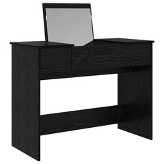 vidaXL Cosmetic Table with Drawer Black Oak 100 x 45 x76 cm 5