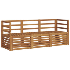 vidaXL Sofa Sets 3 pcs Natural Solid Acacia Wood 2