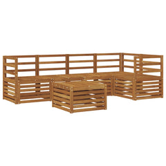 vidaXL Sectional Sofa Set 6 pcs Natural Solid Acacia Wood 2