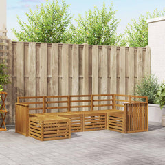 Outdoor Sofa Set 6 pcs Polyester Natural Track