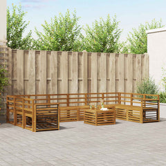 vidaXL Outdoor Sofa Set 11 pcs 10-Seaters Solid Acacia Wood