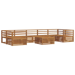 Outdoor Sofa Set 8 pcs 7-Seaters Solid Acacia Wood Natural Horizontal slats