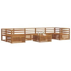 Outdoor Sofa Set 8 pcs 7-Seaters Solid Acacia Wood Natural Horizontal slats