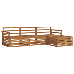 vidaXL Outdoor Sofa Set Natural 254 x 162.5 x 73 cm Solid Acacia Wood 2