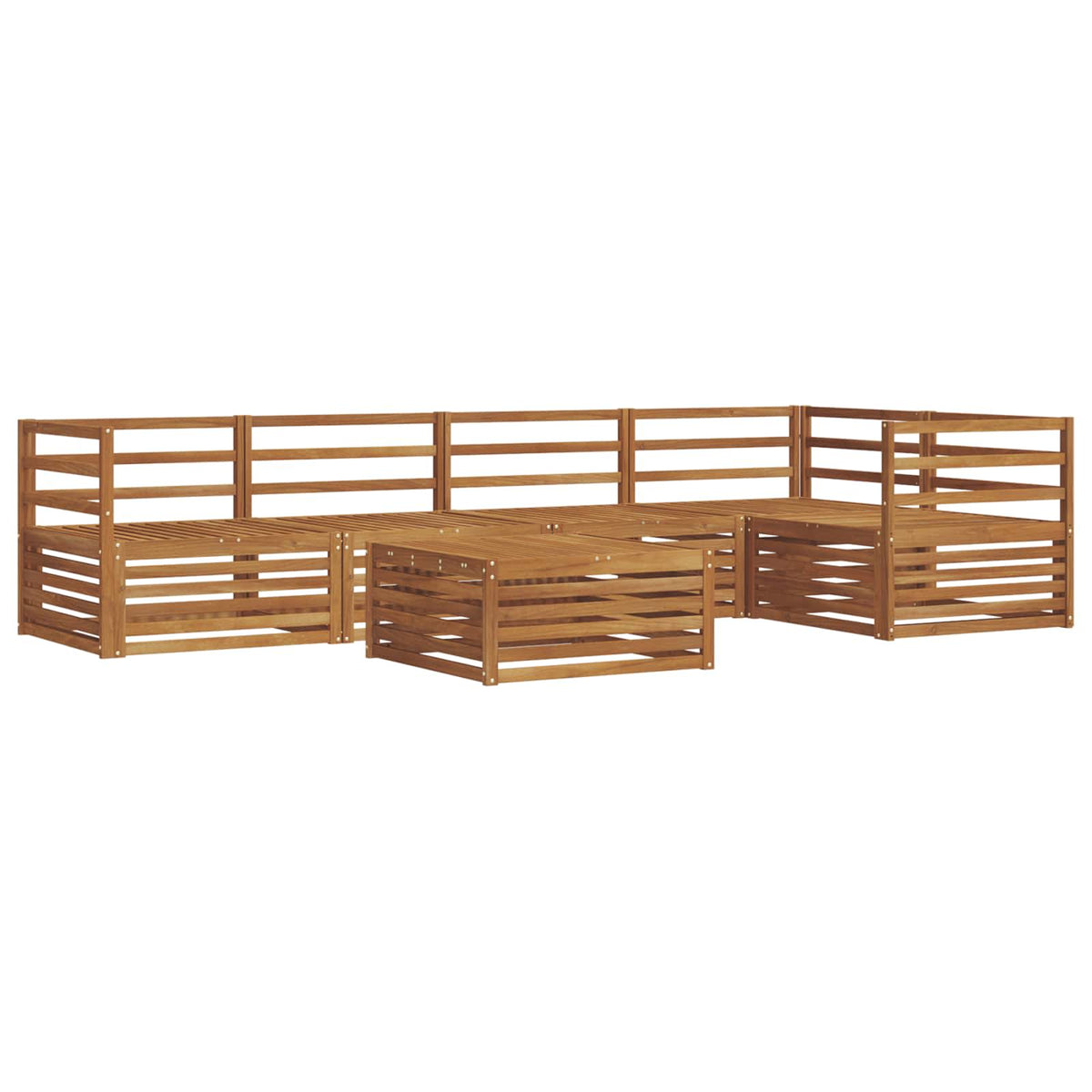 vidaXL Outdoor Sofa Set 6 pcs Natural 2