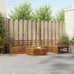 Outdoor Sofa Set 6 pcs Natural Straight