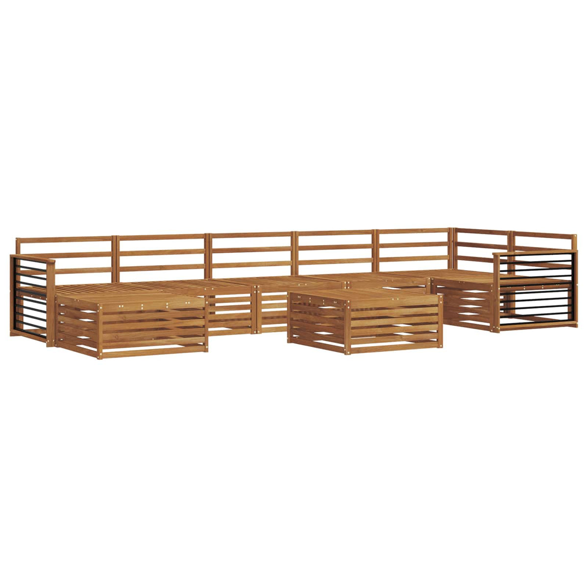 vidaXL Sofa Sets 8 pcs Natural Solid Acacia Wood 2