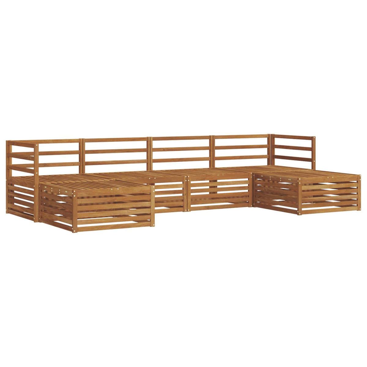 vidaXL Sofa Sets 6 pcs Natural Solid Acacia Wood 2