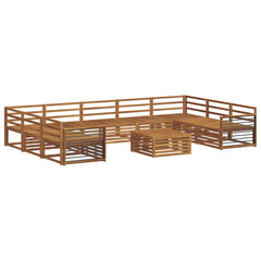vidaXL Sofa Sets 10 pcs Natural Solid Acacia Wood 2