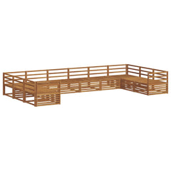 vidaXL Sofa Sets 11 pcs Natural Solid Acacia Wood 2