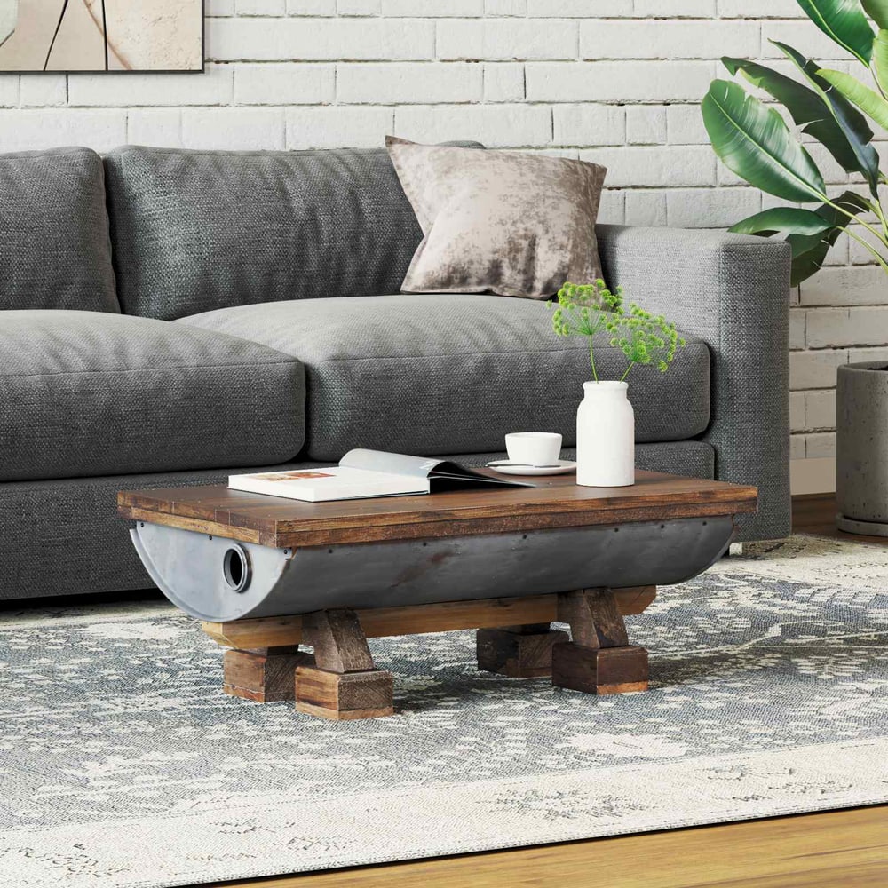 vidaXL Coffee Table Natural 90 x 50 x 35 cm Wood 1